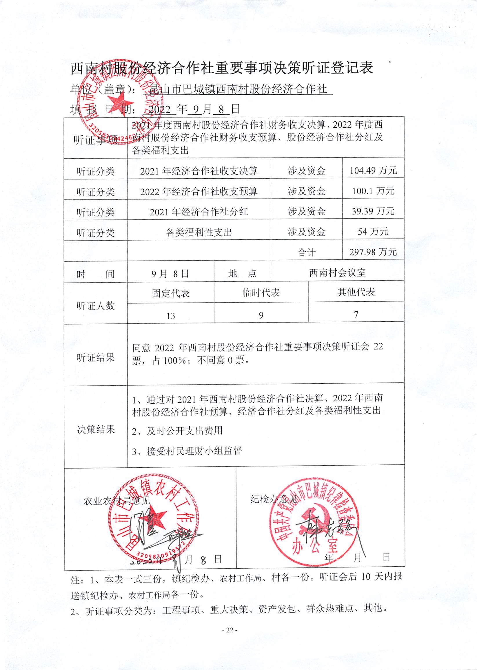 经济合作社听证会